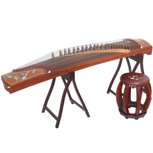 Dunhuang [neues Produkt] Guzheng 694l Mahagony Series Shell Carving -Bewertungsanfänger Guzheng Musikinstrumente Doppelte zwölf 618 694l Happy Eyebrauen