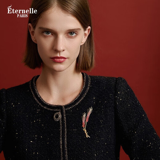 Eternelle French eternal original design internet celebrity jewelry brooch for women niche design collar pin clothing brooch brooch bright gold