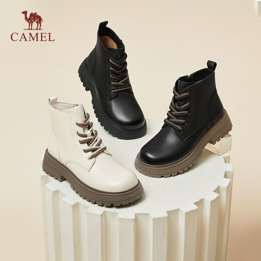 Camel (Kamel) Martin -Stiefel für Frauen im Herbst und Winter Neue komfortable Casual Women's Shoes Short Stiefel Britische Mango -Head Frauenstiefel LF222W7732 M White 36 36