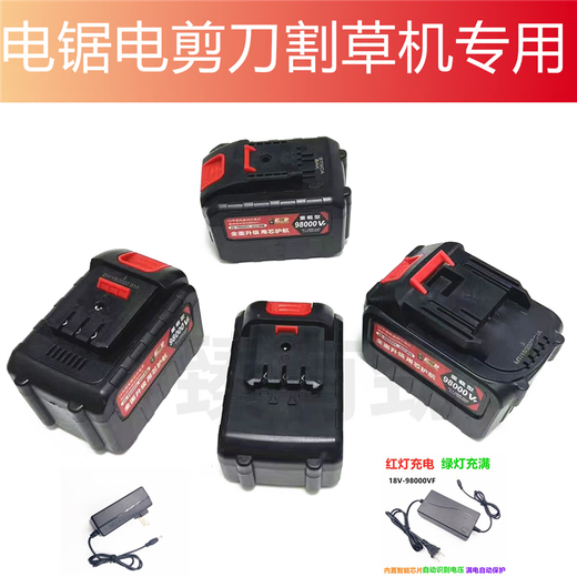雅马哈YAMAHA锂电498VF果树修枝剪698VF电剪刀割草机锂电池充电器 C款配套锂电池5芯+充电器