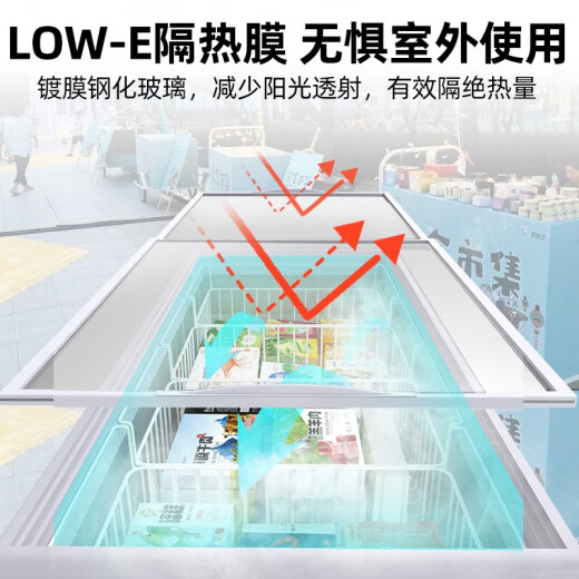 星星（XINGX）冰柜展示柜商用卧式大容量冷藏冷冻雪糕饮料冰箱深底岛柜 713升深底玻璃门 -30度730升单温冰柜SD/SC-730BE