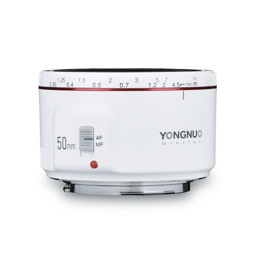 Yongnuo (YONGNUO) 50mm F1.8II 1st and 2nd generation suitable for mirrorless small spittoon lens large aperture fixed focus supports manual focus portrait suitable for SLR EF mount Sony E mount YN50mmF1.8II Canon EF mount white