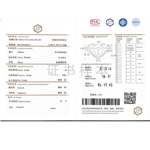 Siele PT950 platinum set with 30-cent lab-grown diamond pendant necklace with lab-grown diamonds, customized model. Valentine's Day gift. Pt950 platinum pendant (with silver necklace) 30-cent lab-grown diamond (D/VVS1/3EX/N)