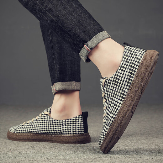 Zapatos de mesa de lienzo de marca jrnr zapatos para hombres transpirables para hombres nuevos zapatos casuales de hombres de estilo coreano de moda y versátiles 39