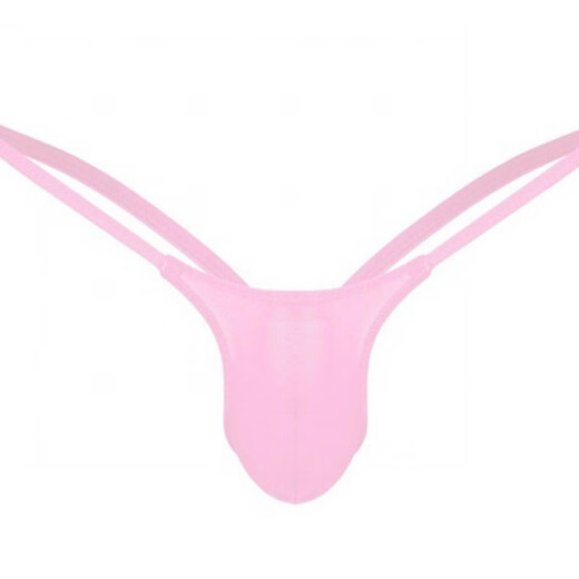Guiruo Men's Sexy Underwear Sexy Men's T-Pants T-Pants Temptation Silk Briefs Double T-Pants M Pink
