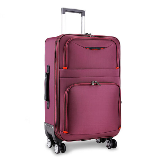 
Beifeiyan Large Capacity Suitcase Men's Universal Wheel Student Oxford Cloth Password Travel Box Business Suitcase Trolley Box Women's Black-wear-resistant Oxford Cloth Universal Wheel Zipper 20-inch [Carrying]