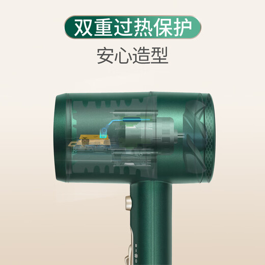 AUX Hair Dryer Home Negative Ions Will Not Damage Hair 1800W High Power High Wind Hair Dryer Dormitory Use Low Power Mini Portable Hair Dryer AH7800 Emerald 1800W