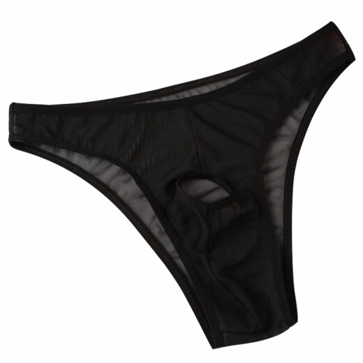 Hot Cat Sexy Underwear Transparent Sexy Low Waist Bump Big Bag Sexy Underwear Mesh Men R470 Black
