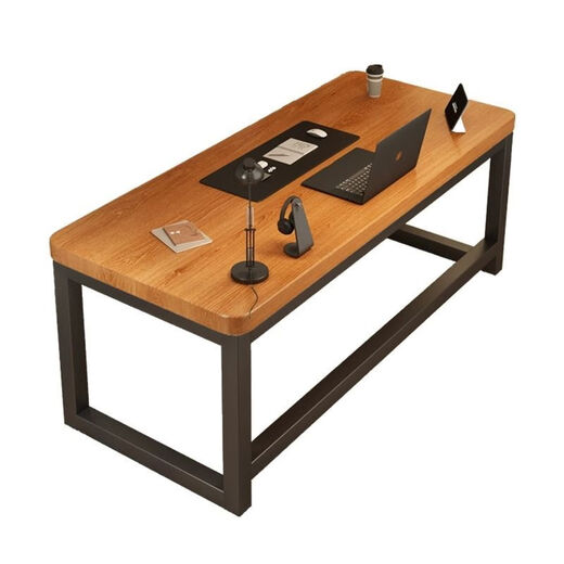 Haolibang new solid wood computer desk desktop simple double computer desk all solid wood thickened new computer desk office single table pure solid wood color remarks can be customized 100 cm 60 width 75 height thick 3.5 cm