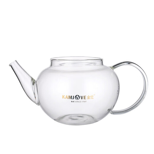 KAMJOVE glass teapot high temperature resistant 304 stainless steel filter flower teapot elegant cup teapot simple tea art pot A-08 800ml