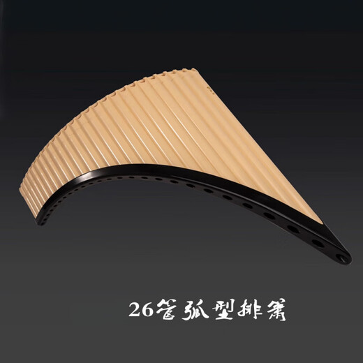 佩音易学排箫26管弧形中低音排箫学生民族乐器排笛教学专用排笛 象牙黄