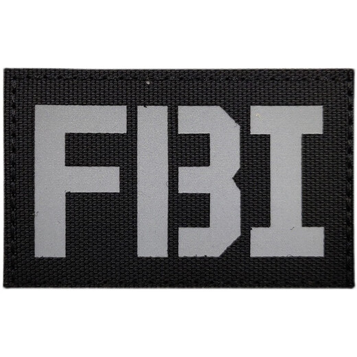 Punisher US FBI armband reflective sticker camouflage Velcro badge backpack morale badge night identification badge military fan badge black and white