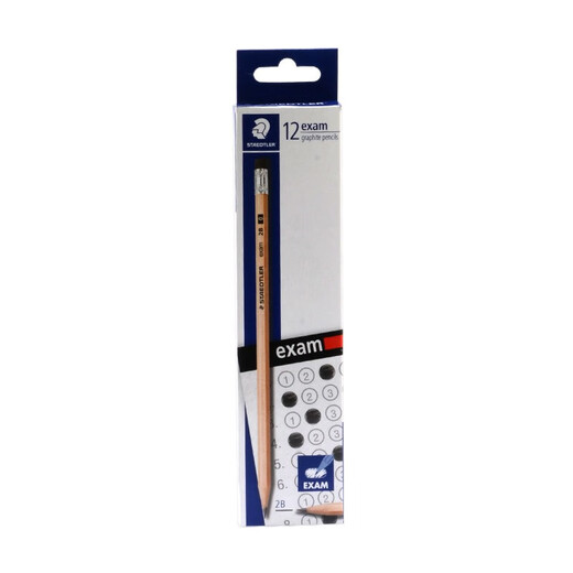 
Shidelou (STAEDTLER) 2B pencil Hexagonal wooden pole elementary school student examination card first and second grade art sketch pen 12 pieces/box-log wood color 13240NC12