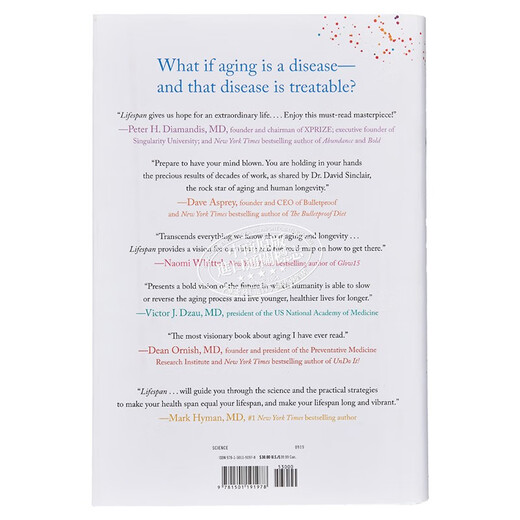 寿命 抗衰老主题  Lifespan Why We Age and Why We Dont Have To 英文原版 David A Sinclair 医学 保健