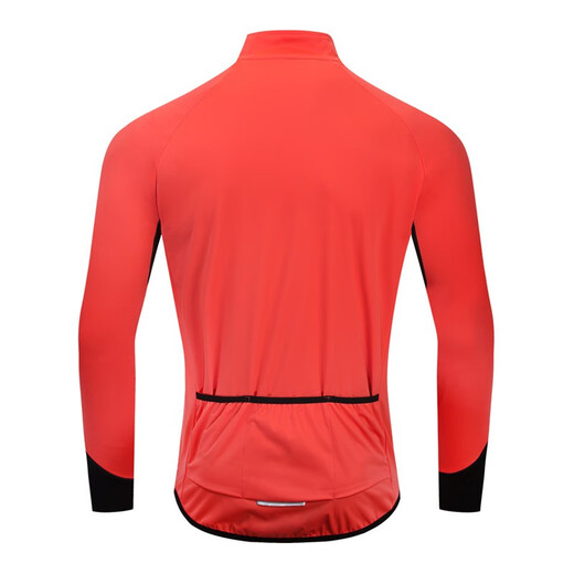 WOSAWE Spring and Autumn Cycling Jacket Long Sleeve Top Windproof Warm Mountain Bike Outdoor Sports Leisure Bicycle Clothes Orange-Red Jacket-BL275 3XL (suitable for 195Jin [Jin equals 0.5 kg] or above)