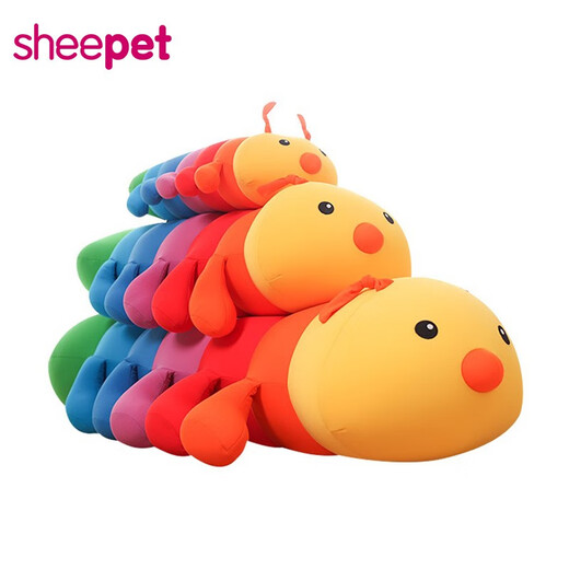 舒宠（sheepet）毛毛虫毛绒儿童玩具粒子娃娃公仔长条枕大号七彩虫礼物送女生 七彩虫小号