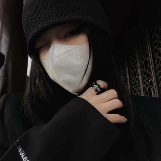 Yezhu star's same style dark ring men's trendy hip-hop simple versatile open ring men's and women's high-end index finger ring dark ring-fine version N046