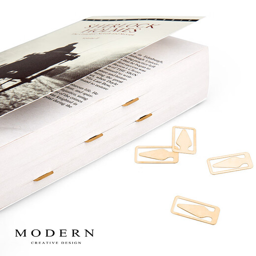 
MODERN Creative Mini Metal Reading Bookmark Small Fresh Arrow Cute Bookmark 36 Classical Chinese Style Students Packaging Custom Gifts for Teacher Yellow