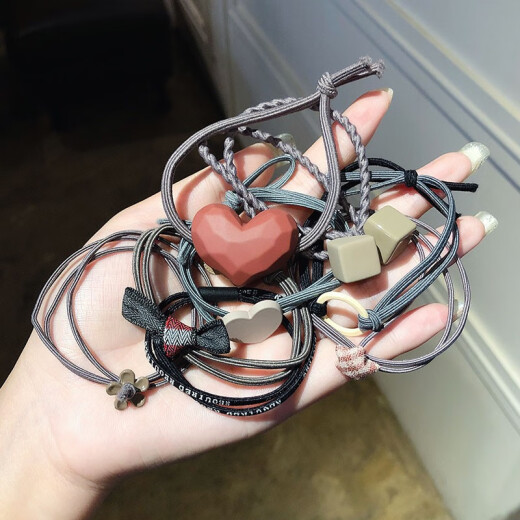 Beilunwei Decorated Hua's new style hair rope, simple temperament, internet celebrity ins rubber band, women's hair tie, thick ponytail hair tie, black style