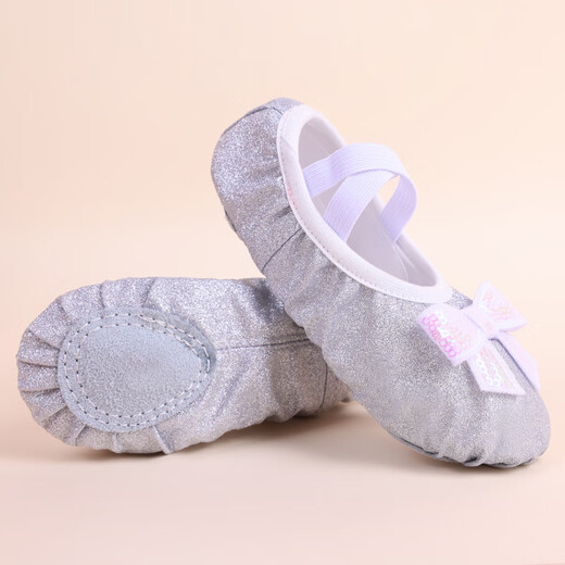 Dance Oriental (E.Dance) Children's Dance Shoes Girls Sequin Ballet Shoes Girls Professional Soft Sole Practice Shoes Children's Chinese Dance Dance Shoes Gradient Color 26