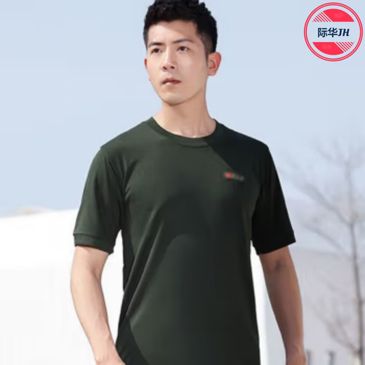 际华融通体能服训练服男夏季体能服短袖圆领运动速干t恤军迷t恤男透气 套装（上衣+短裤） 165-170/92-96