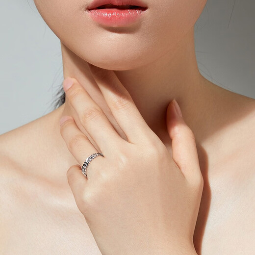 Liuguifu Jewelry Xingyao Platinum Ring PT950 Ring Live Adjustable Women's Birthday Gift Live 2.05g
