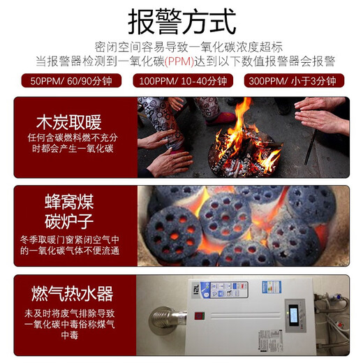 立可安 立可安科技一氧化碳报警器CO探测器家用室内蜂窝煤烧碳炉烧煤气体中毒警报器 CO-681普通经济款推荐