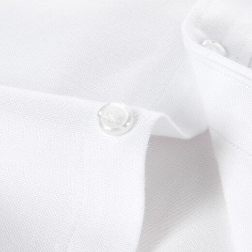 Vancl Eslite (VANCL) Vancl long-sleeved shirt men's washed Oxford textile business casual classic comfortable shirt white 42 2XL It is recommended to take one size larger