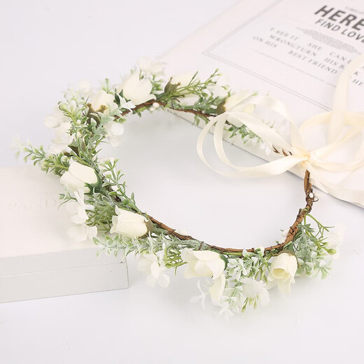 Lekali Ins Forest Blume Brautkranz Kopfschmuck Urlaub Accessoires Hochzeitsfotografie Foto Grüne Pflanzen Hochzeit Haarzubehör Rosenkranz-Begege