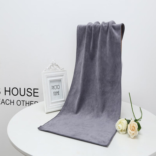 Dijialu Hotel Foot Massage Beauty Salon Thickened Absorbent Dry Hair Towel Hairdressing and Barber Shop Special Towel Non-Cotton 35*75 Gray Thickened 80g 0x0cm