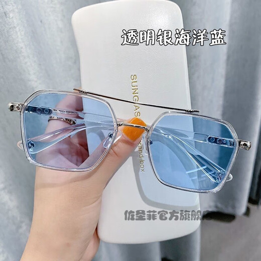 Zuo Santa Fe's new Douyin Chen Weiting sunglasses for men, driving glasses, ultraviolet, Korean style, handsome, fashionable and domineering sunglasses, bright black gold, black and gray lenses, high cost performance, sunglasses + mirror bag + mirror cloth