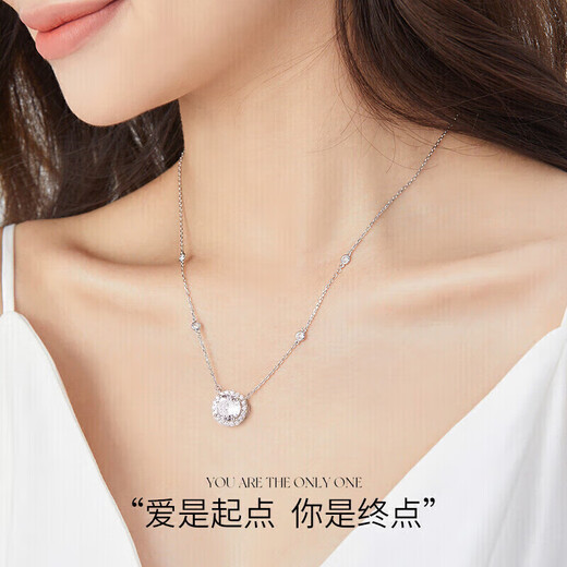 Fanci Star Point Necklace White Style Light Luxury High-end Female Silver Pendant Clavicle Chain Birthday Gift for Girlfriend