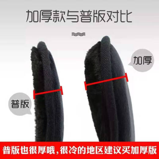 Wing-painted earmuffs winter women's and men's earmuffs ear warm winter cycling earmuffs cute and warm Korean version thickened ear protection anti-freeze black back-worn earmuffs