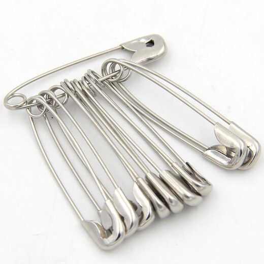 Kalevin Children's Safety Pin Simple Insurance Brooch Close Needle Paper Clip Baby Lock Needle Clip Large Pin Clip Small Pin Clip No. 1 Pin 3.2CM 5* Pack
