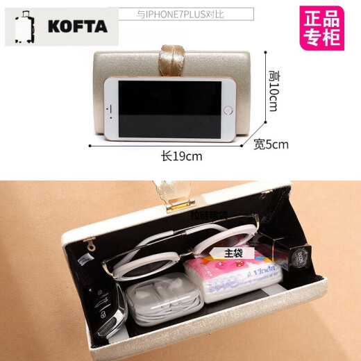 KOFTA品牌 手包女2025时尚手拿名媛包配旗袍的包宴会包手拿包生日礼物 金色