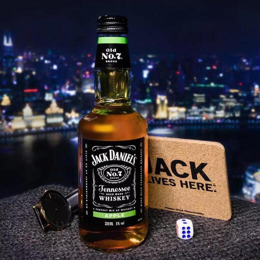 杰克丹尼（Jack Daniels）苹果味 礼盒装 330ml*6瓶  威士忌 预调酒