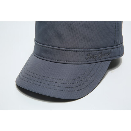 Jeep Hat Men's Autumn and Winter Plush Warm Peaked Cap European and American Outdoor Leisure Sun Hat Middle-aged Men's Flat Top Hat Black Adjustable Size