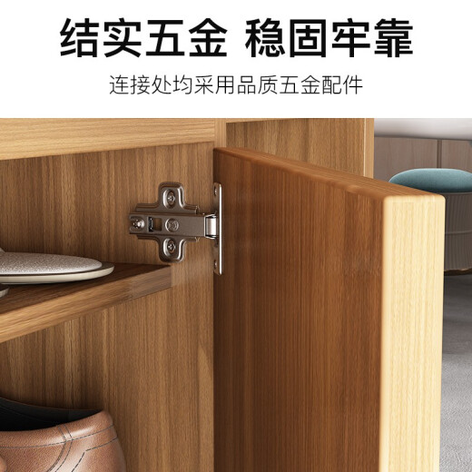 Jiale Mingpin Shoe Cabinet Large Capacity 35cm Widened Multi-layer Dustproof Foyer Entrance Storage Cabinet Three-Door Partition Cabinet Modern Simple Storage Cabinet ZC11034-T