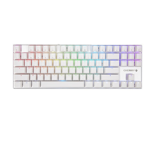 Cherry Cherry MX8.2TKL Wireless Mechanical Keyboard Bluetooth à trois modes de bureau en alliage E-Sports 87 Clé à trois modes Blanc Blue Axe