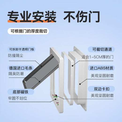 JPHZNBCatmate cat door free entry door for pets and dogs glass screen window bedroom door opening standard L-brown (installation not included) 2-way door lock 20Jin Jin is equal to 0.5kg