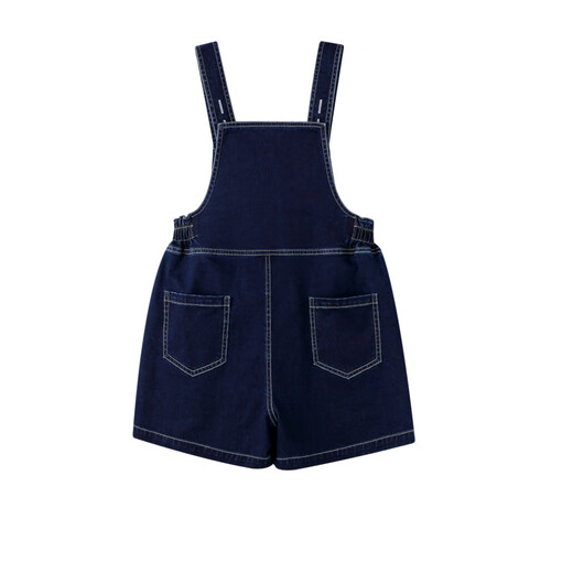 Anaire Girls 'Denim Overalls 2024 Sommer Neues lässige Trend -Hosenträger -Shorts Denim Blue 160 cm