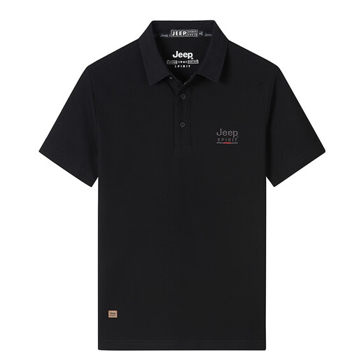 Jeep Spirit Business Camiseta de manga corta Camiseta de algodón de algodón Sendero bordado Lapa bordada media manga suelta camiseta de verano para hombres delgada civil informal xl (180) /100a recomendado 145-155Jin [Jin equivale a 0.5 kg]
