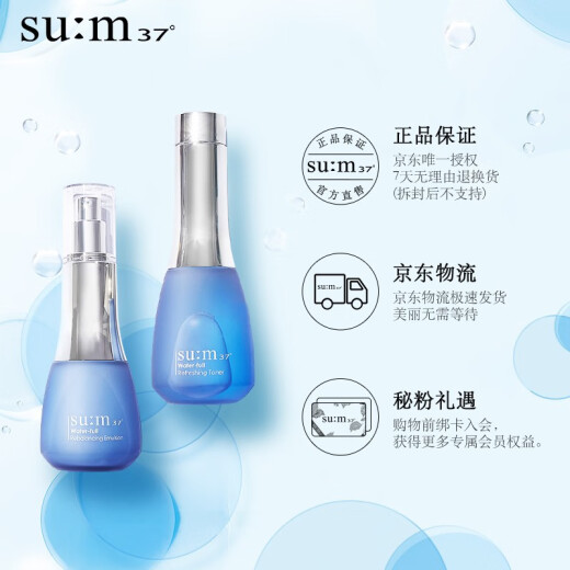 Su Mi (sum37) hydrating series gift box 9-piece set 410ml breathing 37 degrees surprise moisture skin care cosmetics lotion set imported from Korea