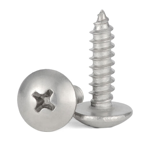 Jinggong 316 stainless steel large flat head self-tapping screw long wood screw cross slot mushroom head screw M3M4M5M6 6*80 2 pieces