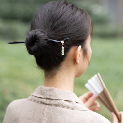 Kamalun (KAMALUN) Bamboo hairpin, antique sandalwood hairpin, retro rocking hairpin, daily hairpin, new Chinese Hanfu headwear for girlfriend, Yuzhu hairpin + brand gift box, no engraving