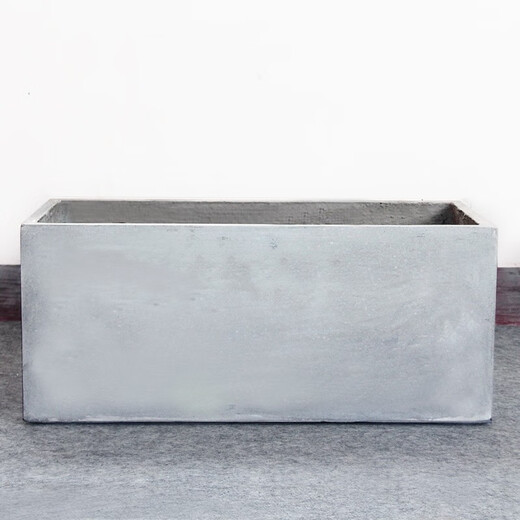 Cement flower box large rectangular flower trough manger special Nordic magnesia mud flower bed vegetable box flower pond cement color 120*60*60cm (length*width*height)