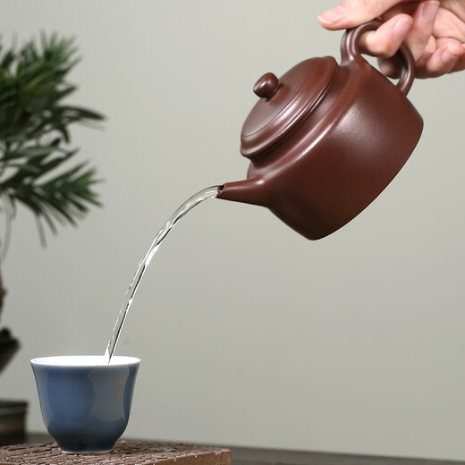 Hidden Pot World Government Subsidy Yixing Purple Clay Pot Purely Handmade Teapot Purple Clay Tea Set Home Tibetan Old Purple Clay Sword Liude Bell