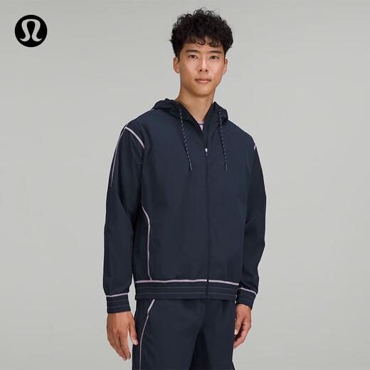 Lululemon丨Oversized-Fit Men's Hooded Jacket LM3DYSA Navy Blue/Grey Rose XXS