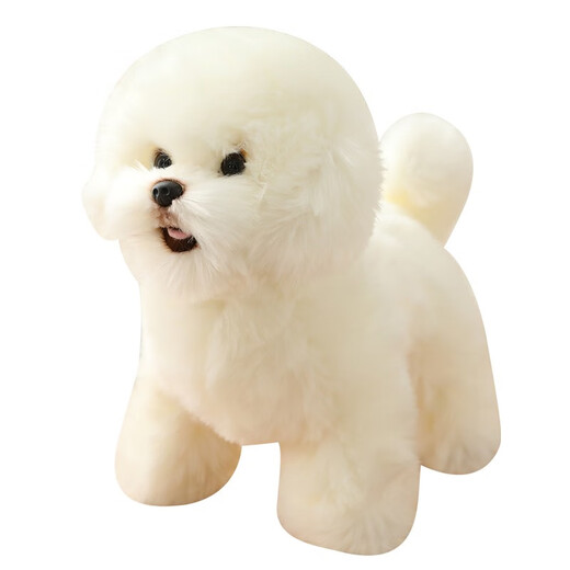 Yilefang Plüsch Spielzeughund Bichon Hund Rag Puppe süße Hund Puppe Mädchen Ornament Dekoration Ragdoll Hund aus weißer Länge 35 cm, Höhe 28 cm