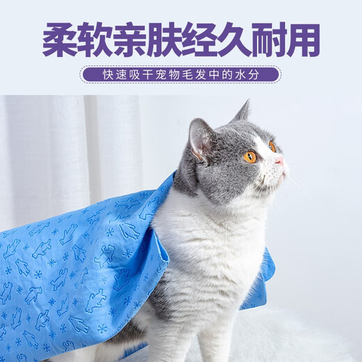 Ferret Fragrance Pet Water-Absorbent Deerskin Towel Dog Bath Quick-Drying Towel Large Teddy Pomeranian Golden Retriever Cat Thickened Bath Towel Light Green Bear Style